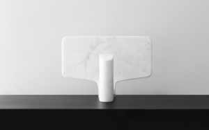 TABLE LAMP FLAP WHITE CARRARA MARBLE