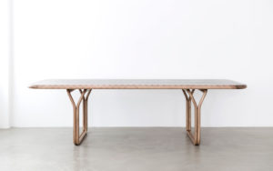 DINNING TABLE MARQUETRY WITH 11 TYPES OF NATURAL WOOD