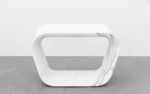 STOOL VOID WHITE MARBLE FROM CARRARA